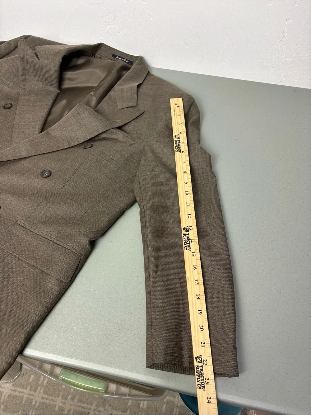 Vito Rufolo Reda Supercento Italy Men's Double Breasted Sport Coat Blazer Jacket